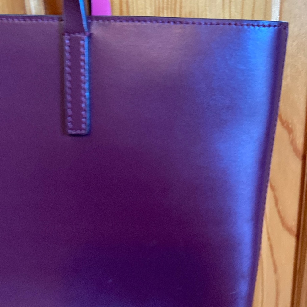 Maroon with hot pink accents Kate Spade tote